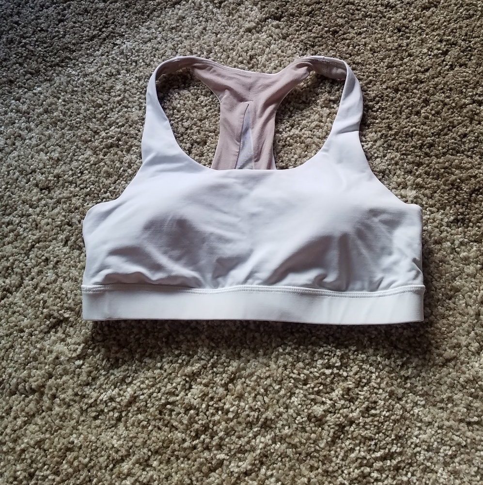 Lululemon white racerback workout bra